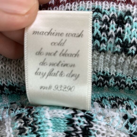 VTG Myan Womens Cardigan Sweater Size Medium Long Sleeve Open Front Striped - Picture 8 of 8